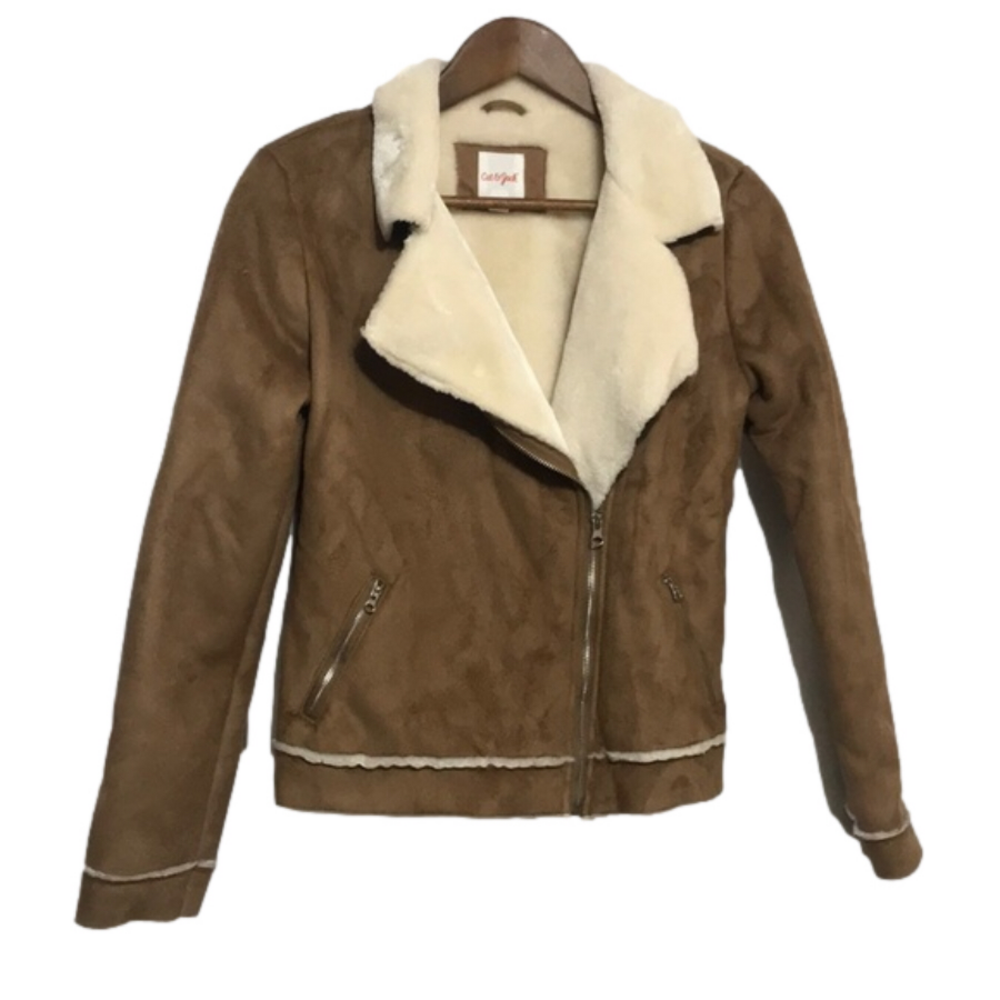 Girl’s Faux Suede Moto Jacket Sz 14/16(X-Large)